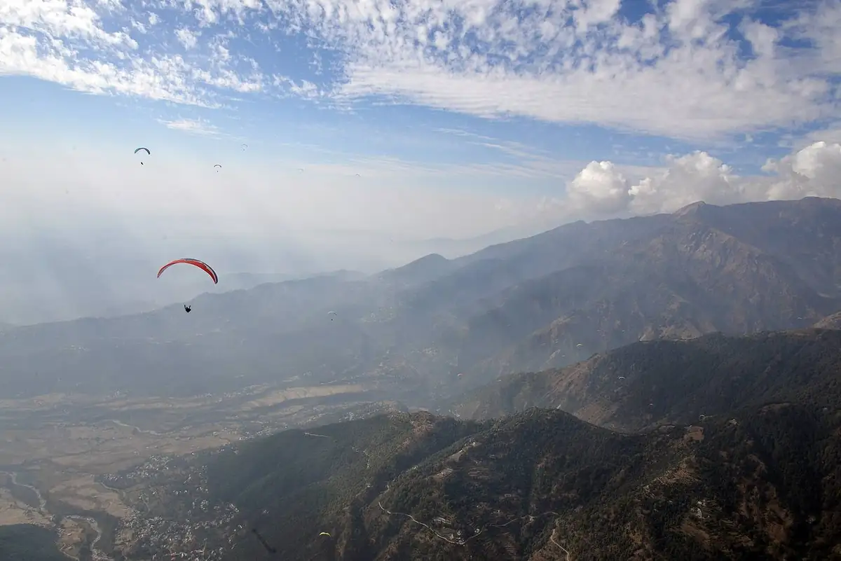 Open countryside and foothills in the Kangra region